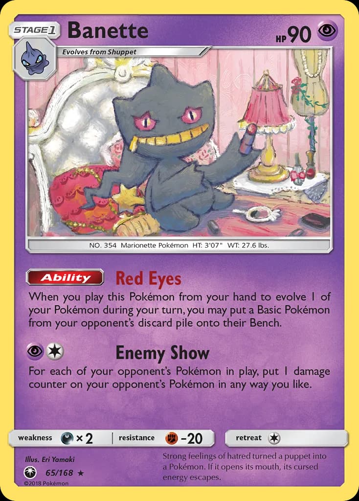Celestial Storm Banette card front, 65/168