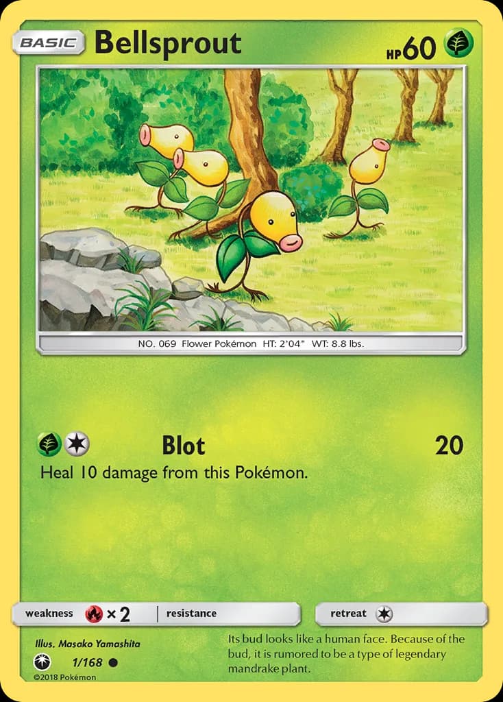 Celestial Storm Bellsprout card front, 1/168