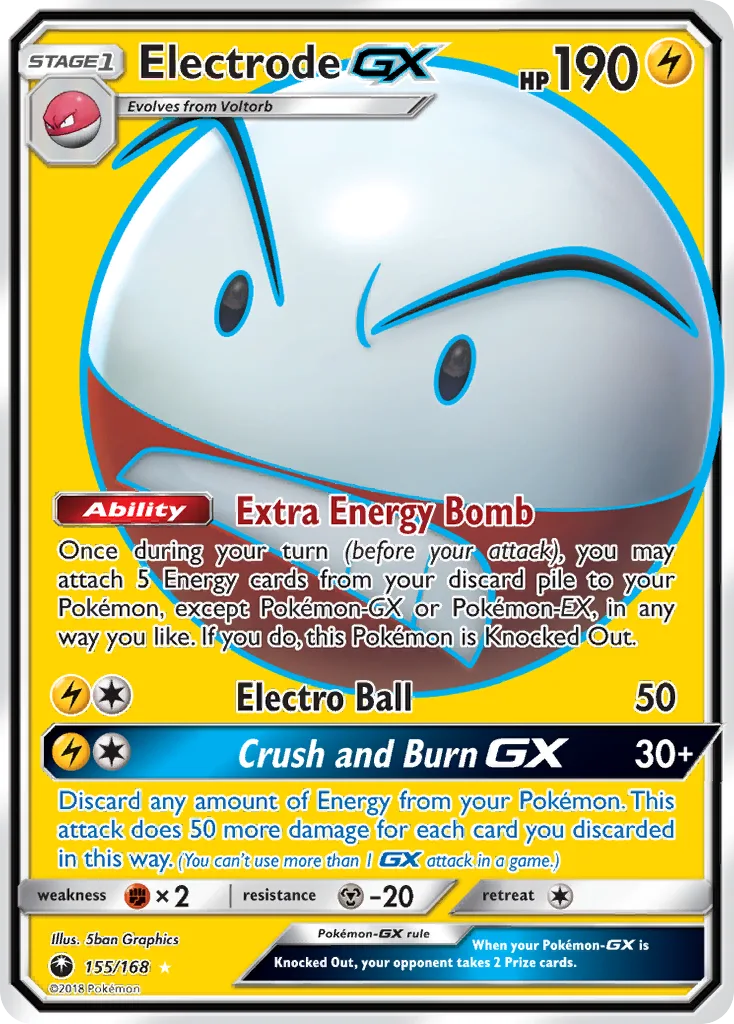 Celestial Storm Electrode-GX card front, 155/168