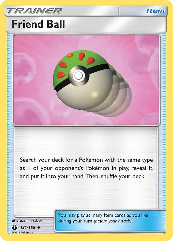 Celestial Storm Friend Ball card front, 131/168