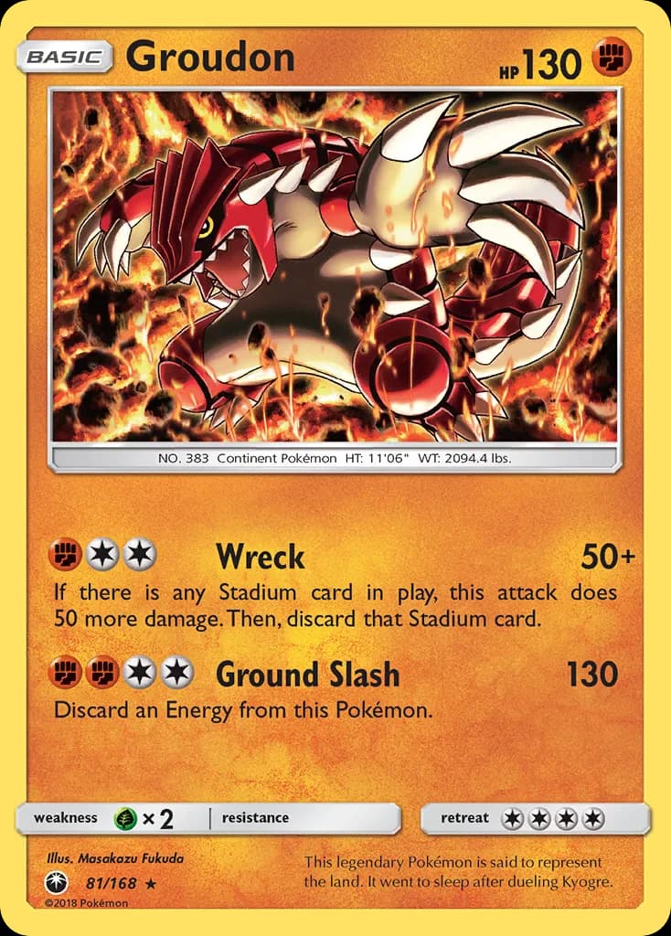 Groudon card front, Celestial Storm 81/168