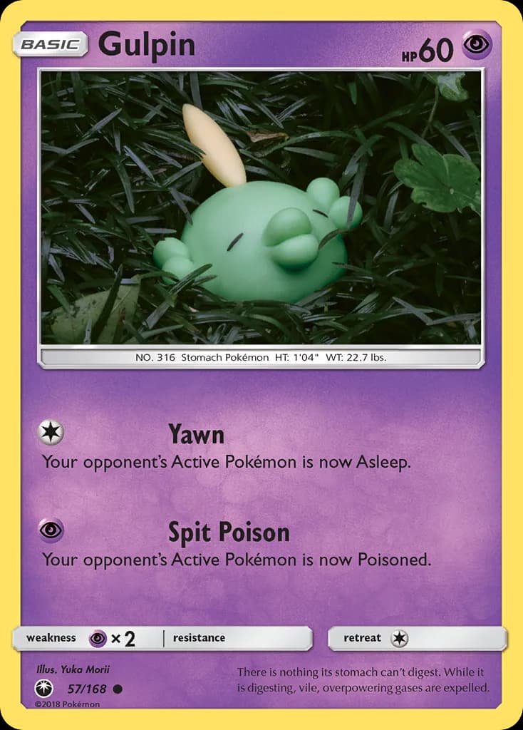 Celestial Storm Gulpin card front, 57/168