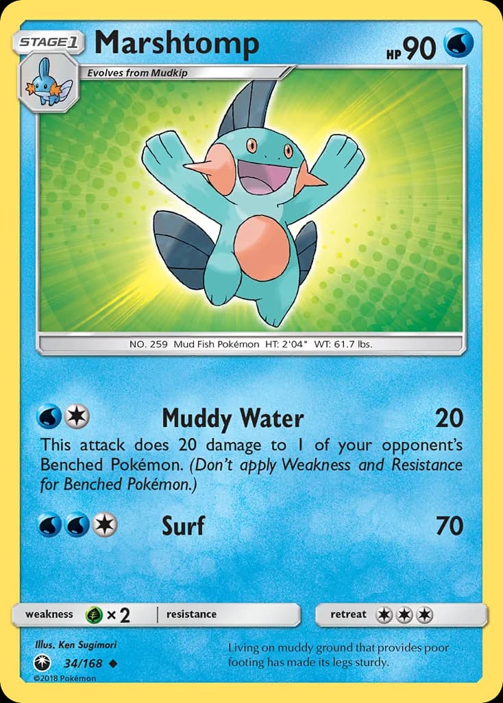 Celestial Storm Marshtomp card front, 34/168