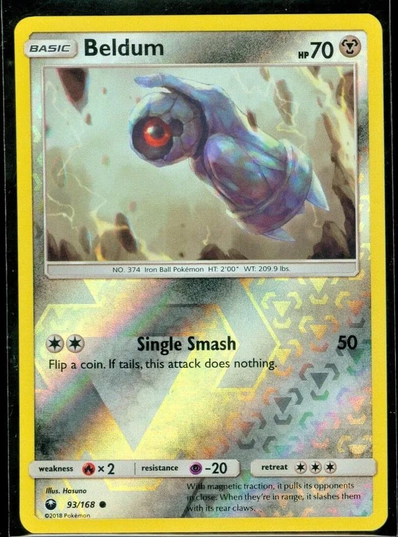 Beldum reverse holo card front, Celestial Storm 93/168