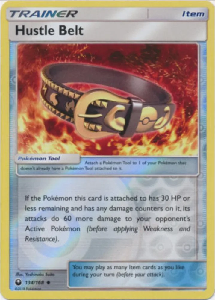 Hustle Belt reverse holo card front, Celestial Storm 134/168