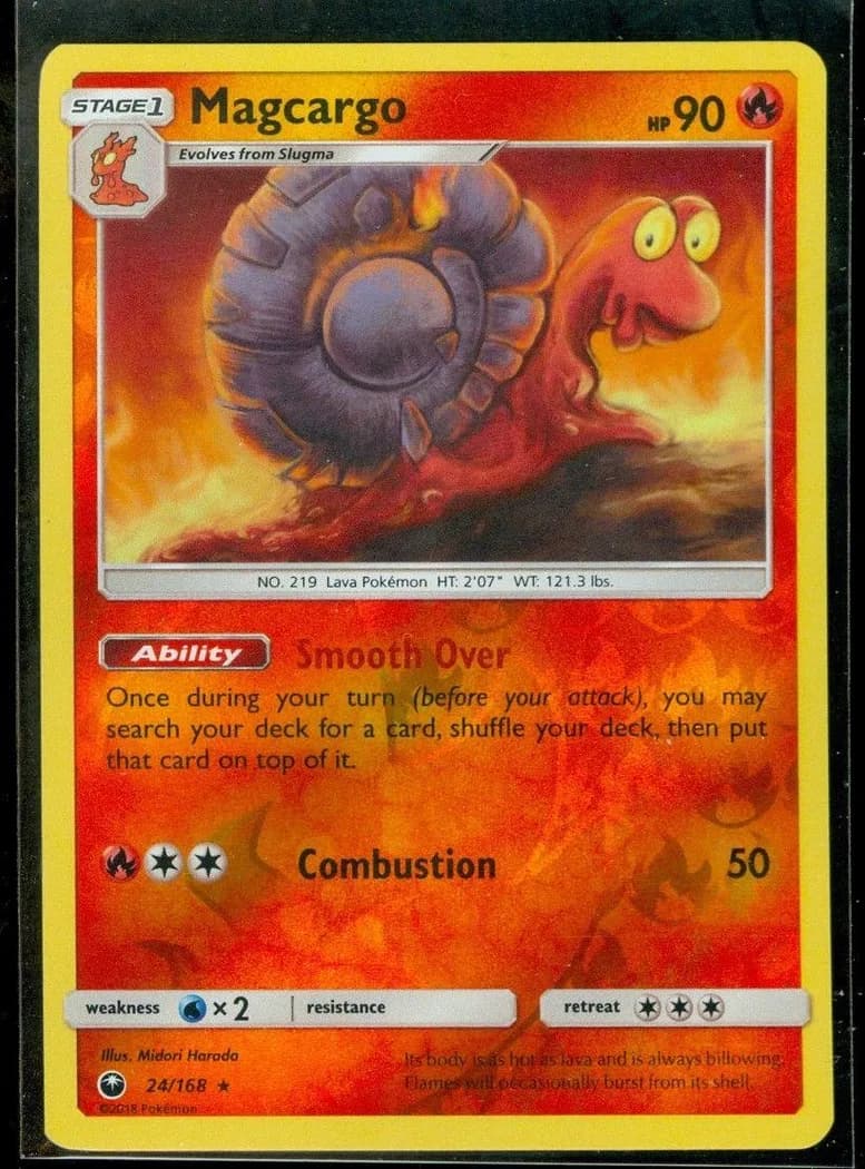 Magcargo reverse holo card front, Celestial Storm 24/168
