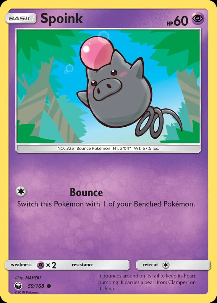 Celestial Storm Spoink card front, 59/168