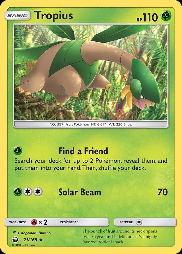 Celestial Storm Tropius card front, 21/168