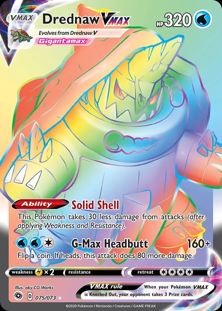 Champion's Path Drednaw VMAX card front, 75/73