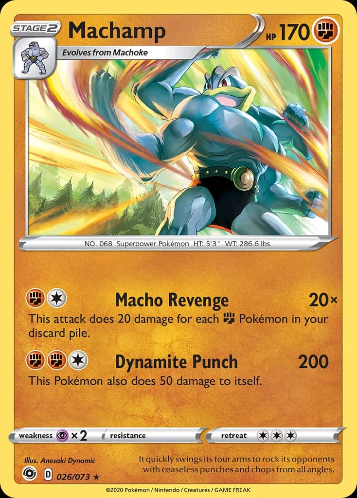 Champion's Path Machamp card front, 26/73