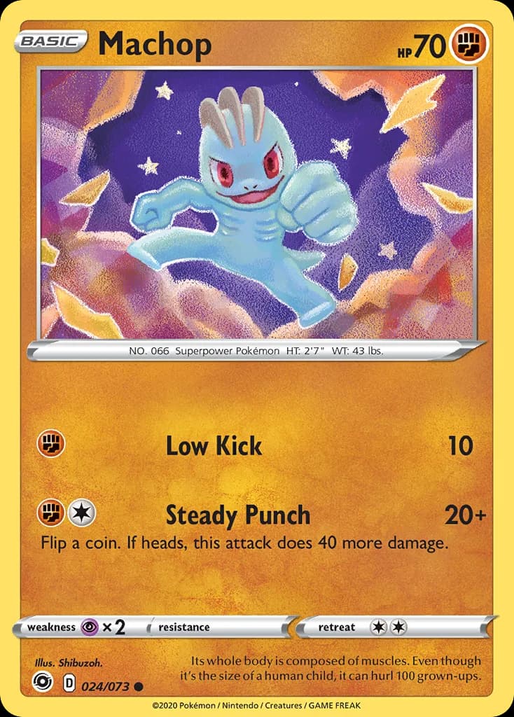 Champion's Path Machop card front, 24/73