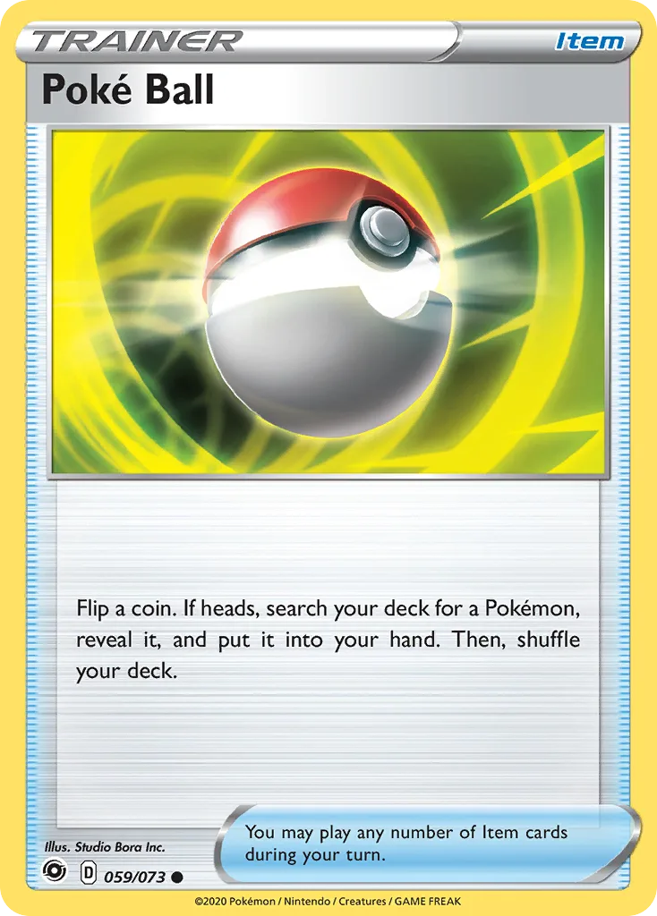 Champion's Path Poké Ball card front, 59/73