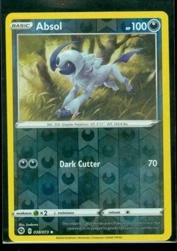 Absol reverse holo card front, Champion's Path 38/73