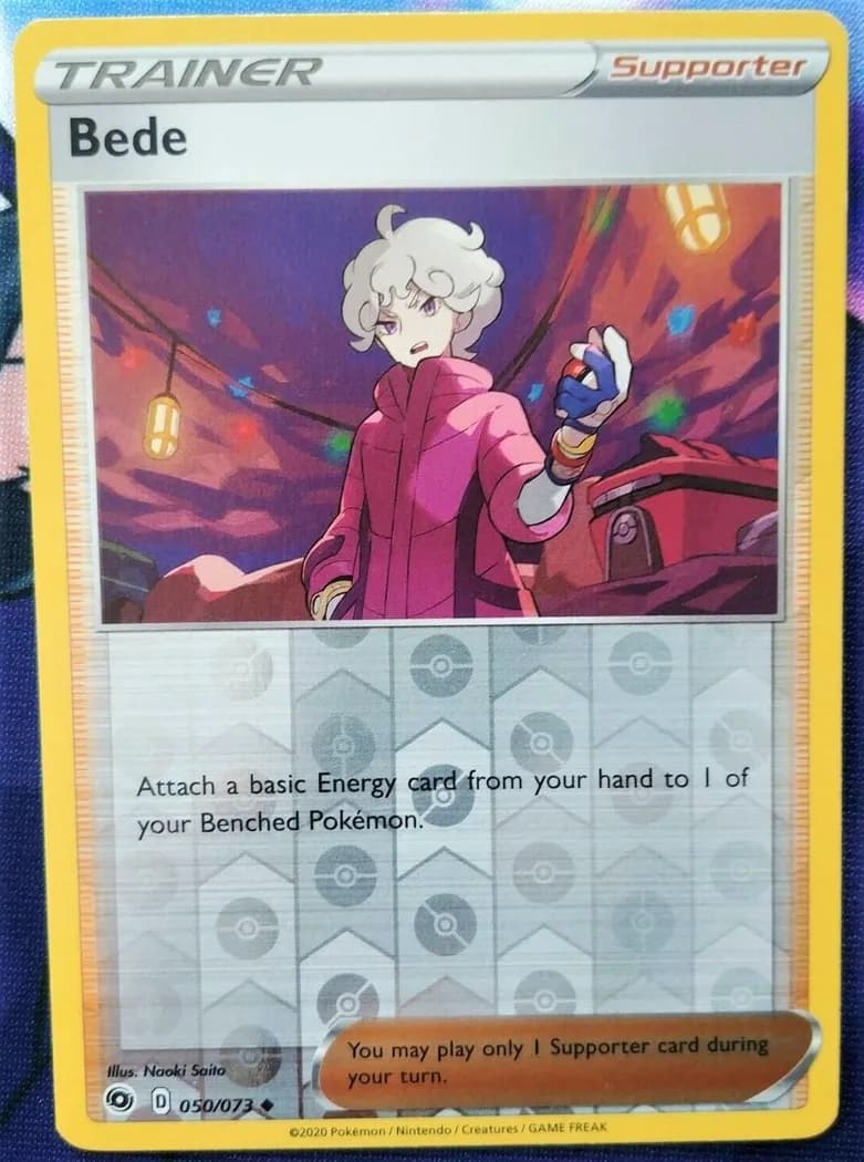 Bede reverse holo card front, Champion's Path 50/73