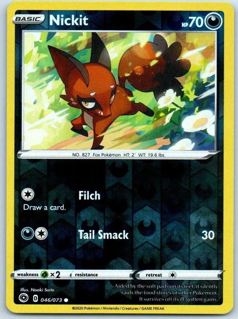 Nickit reverse holo card front, Champion's Path 46/73