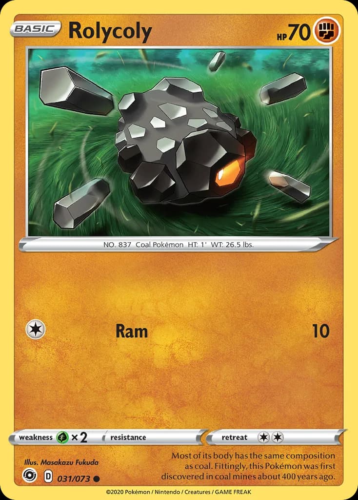 Champion's Path Rolycoly card front, 31/73