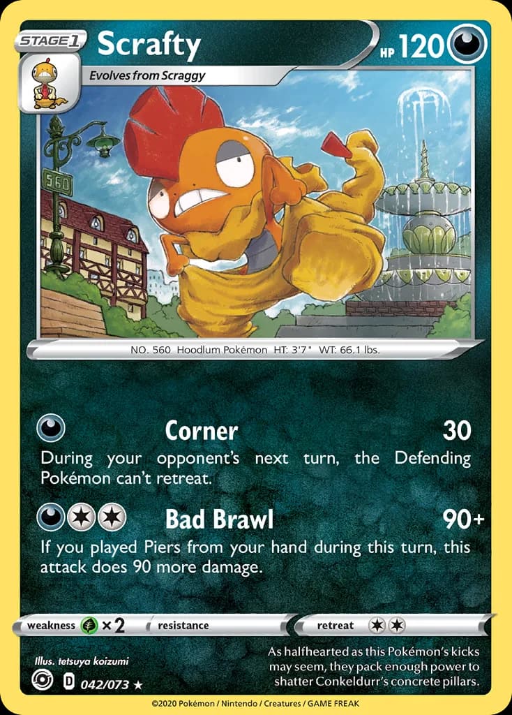 Champion's Path Scrafty card front, 42/73