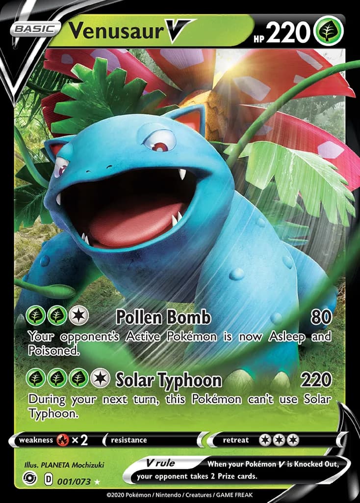 Champion's Path Venusaur V card front, 1/73