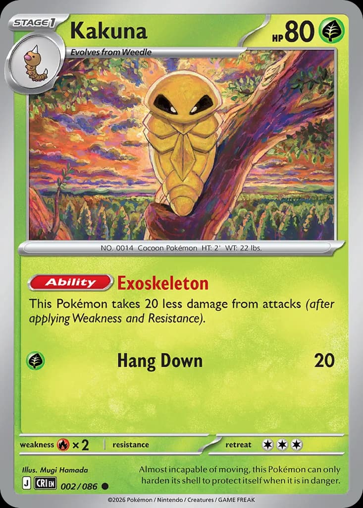 Kakuna card front, Chaos Rising 2/86