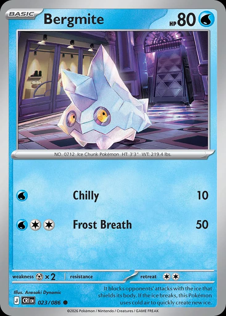 Bergmite card front, Chaos Rising 23/86