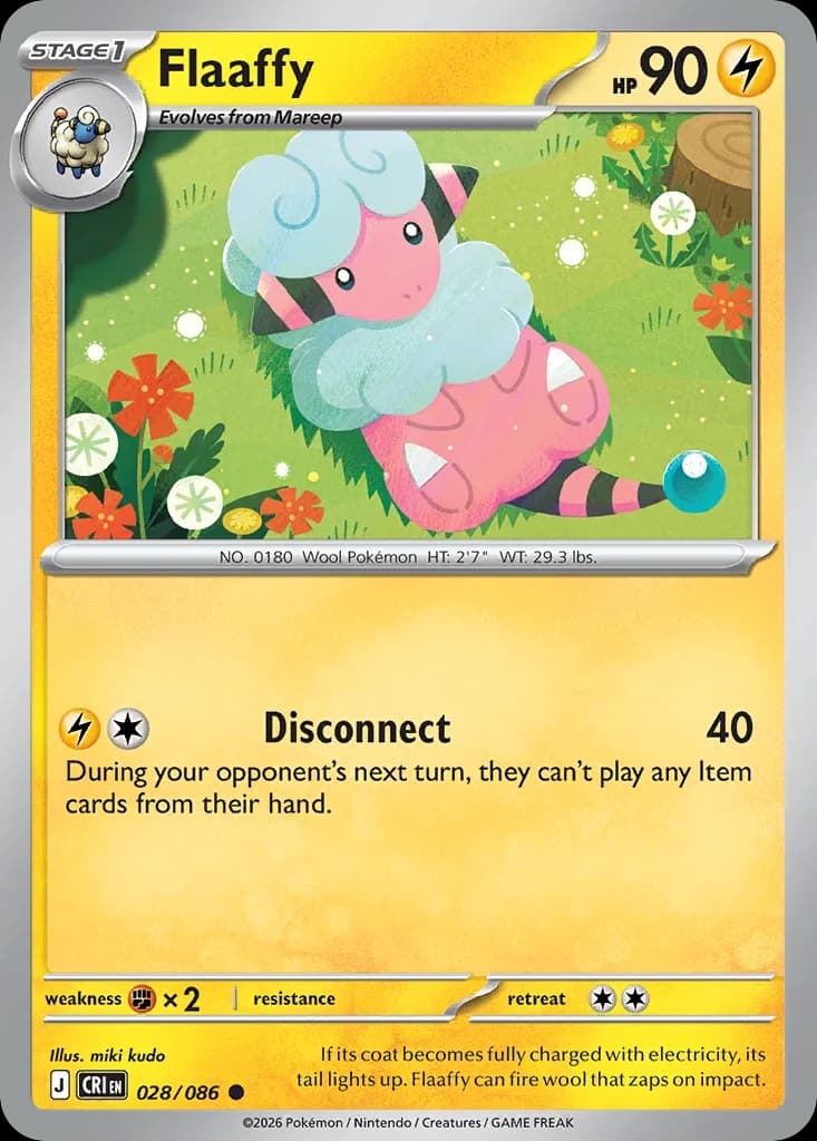Flaaffy card front, Chaos Rising 28/86