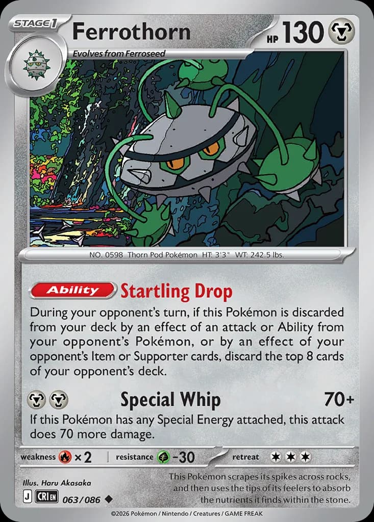 Ferrothorn card front, Chaos Rising 63/86