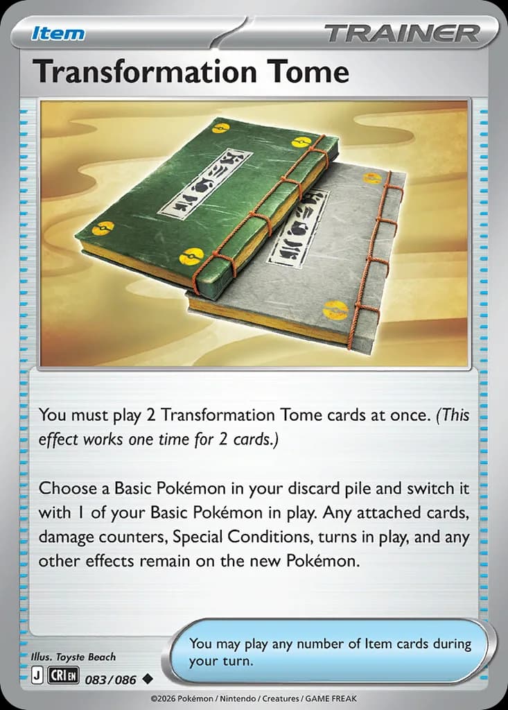 Transformation Tome card front, Chaos Rising 83/86
