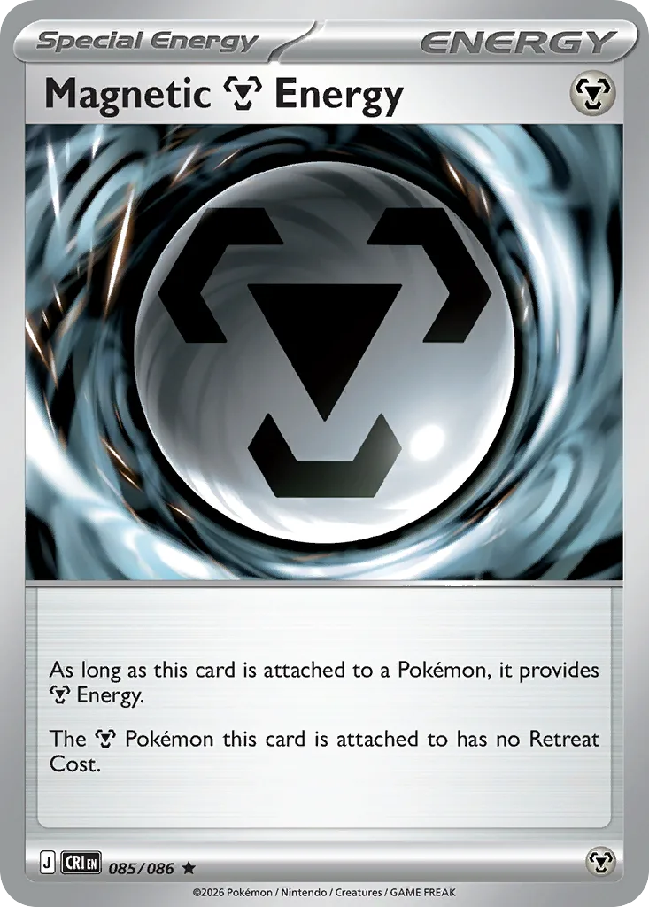 Magnetic Metal Energy card front, Chaos Rising 85/86