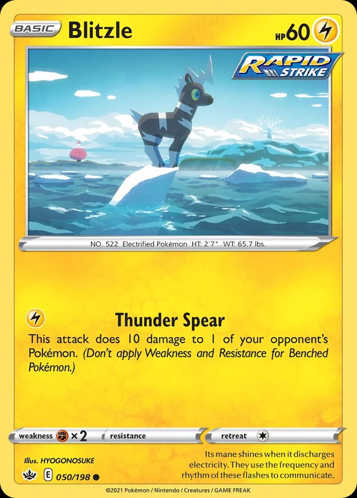 Chilling Reign Blitzle card front, 50/198