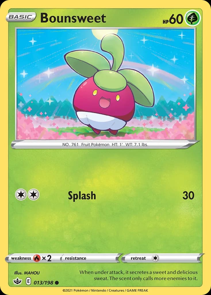 Chilling Reign Bounsweet card front, 13/198