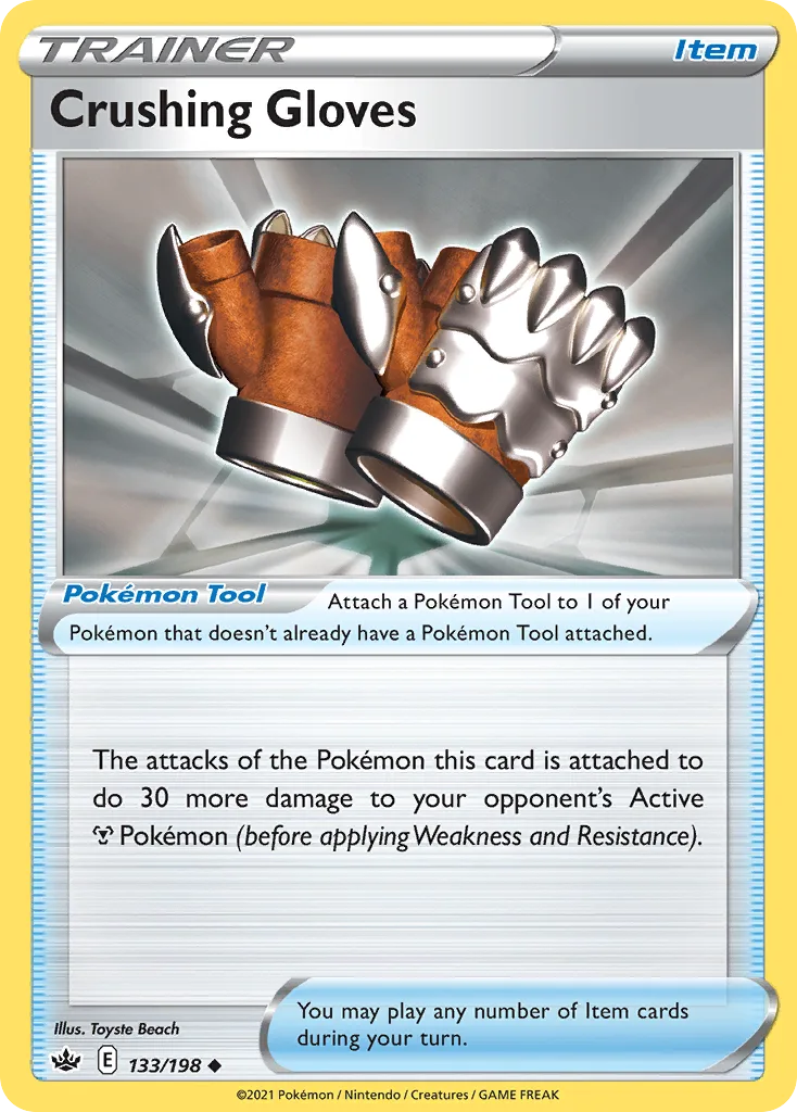 Chilling Reign Crushing Gloves card front, 133/198