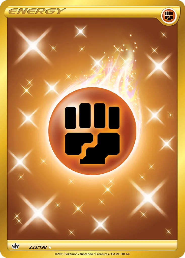 Chilling Reign Fighting Energy card front, 233/198