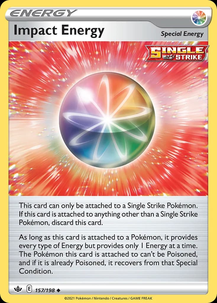 Chilling Reign Impact Energy card front, 157/198