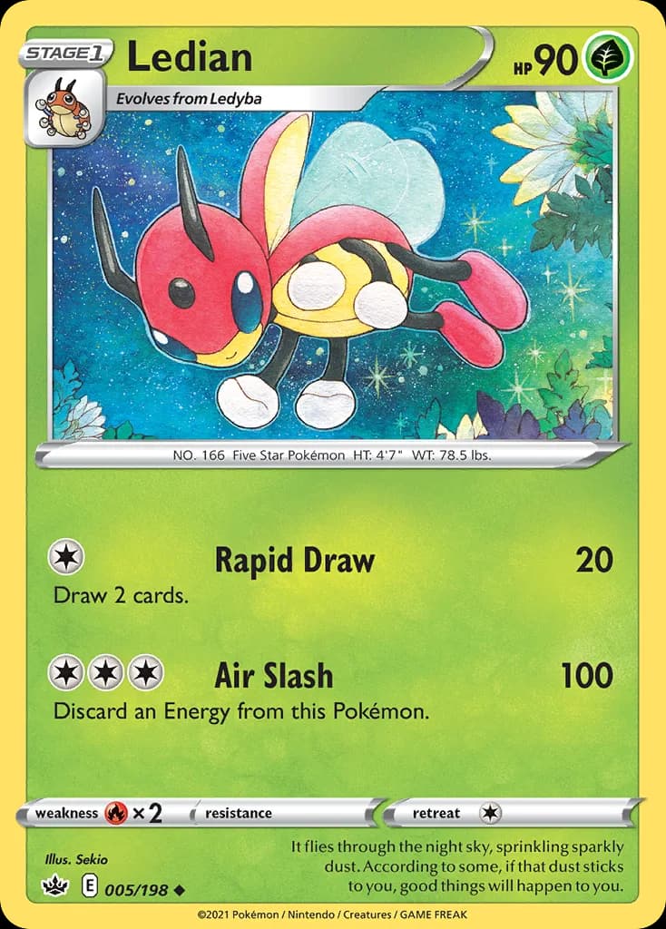 Chilling Reign Ledian card front, 5/198