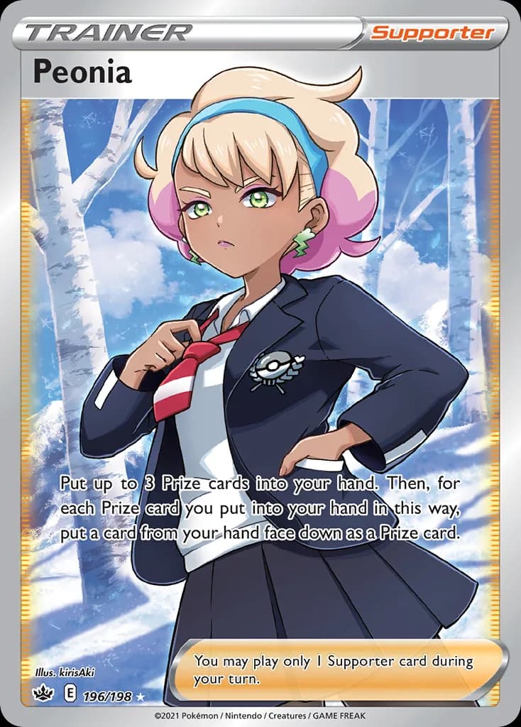 Chilling Reign Peonia card front, 196/198