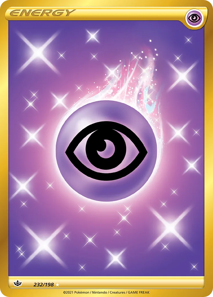 Chilling Reign Psychic Energy card front, 232/198