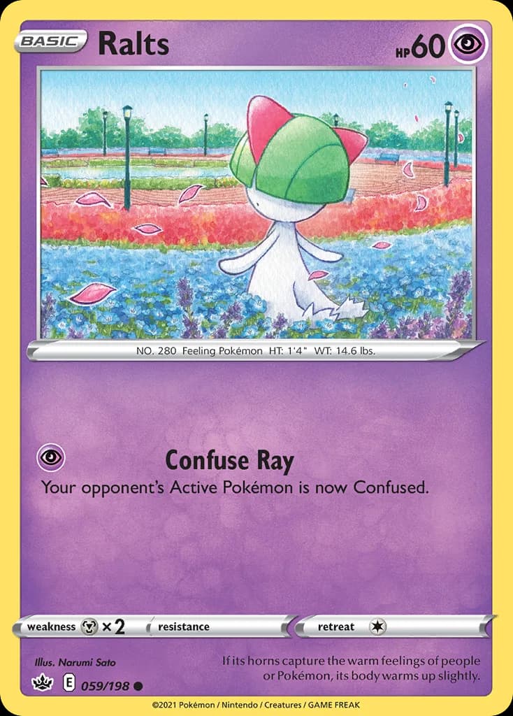 Chilling Reign Ralts card front, 59/198