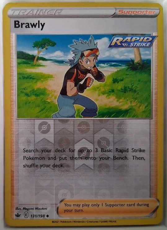 Brawly reverse holo card front, Chilling Reign 131/198