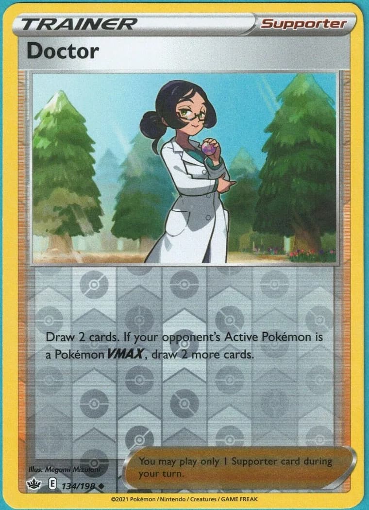 Doctor reverse holo card front, Chilling Reign 134/198