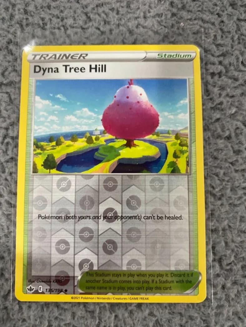 Dyna Tree Hill reverse holo card front, Chilling Reign 135/198