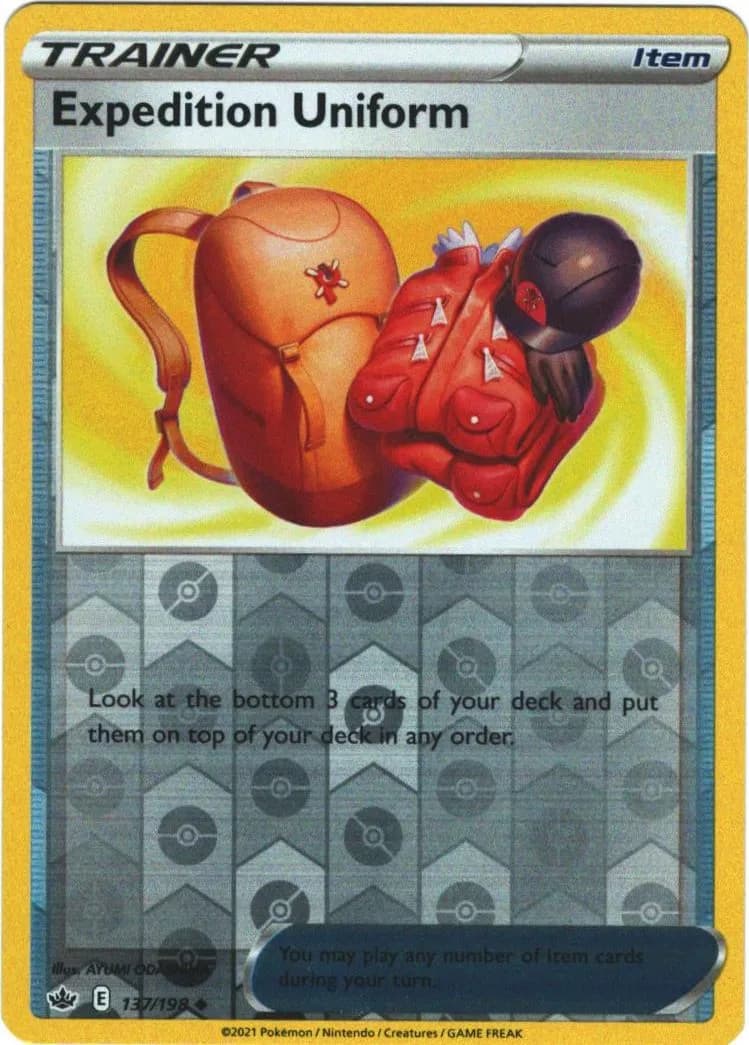 Expedition Uniform reverse holo card front, Chilling Reign 137/198