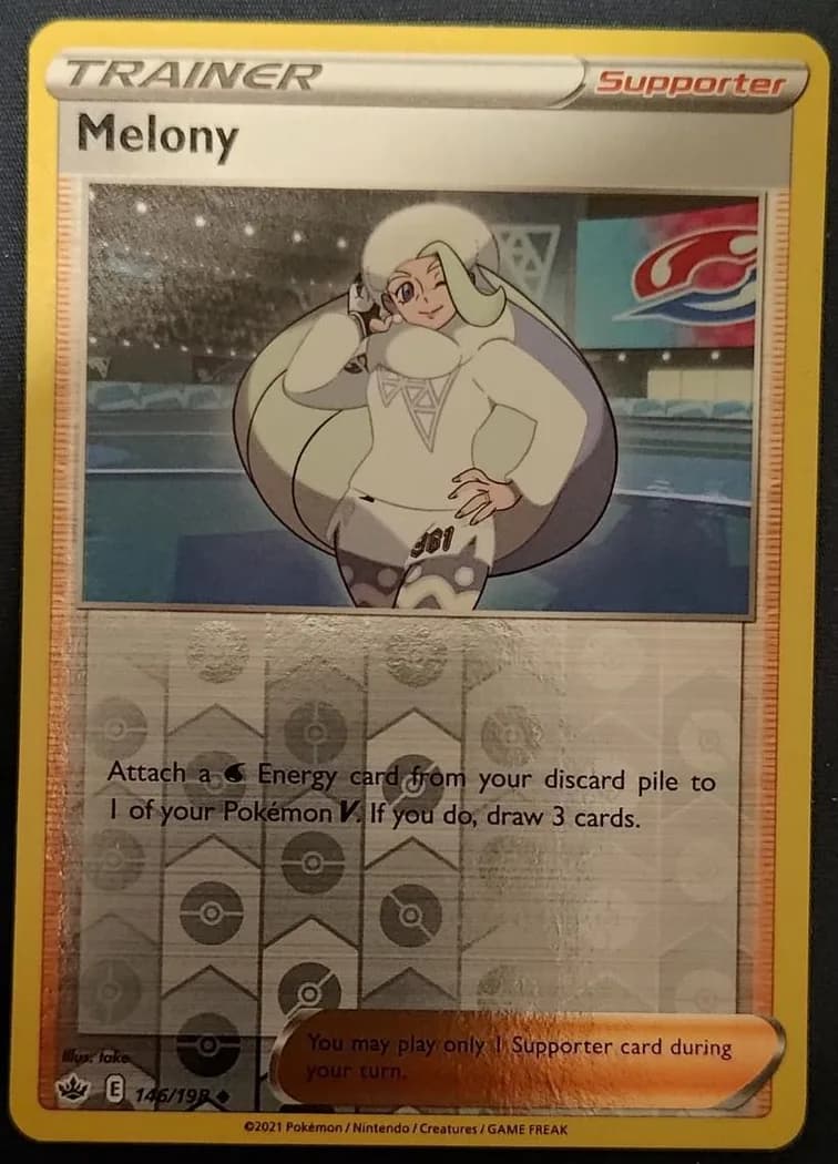 Melony reverse holo card front, Chilling Reign 146/198
