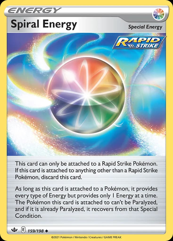 Chilling Reign Spiral Energy card front, 159/198