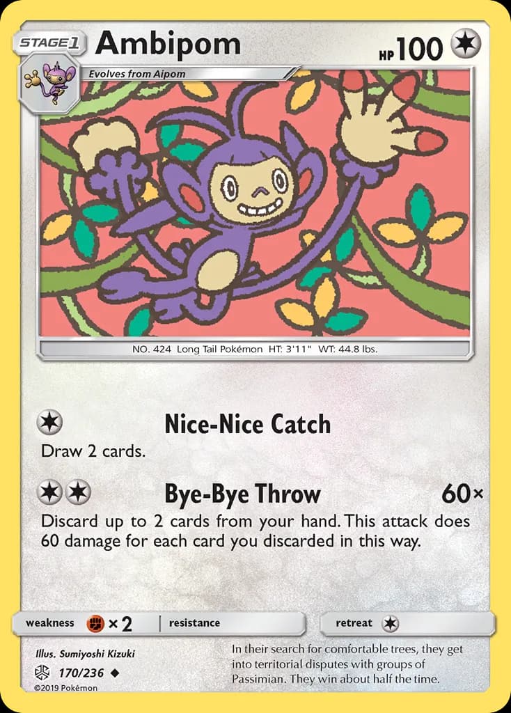 Cosmic Eclipse Ambipom card front, 170/236