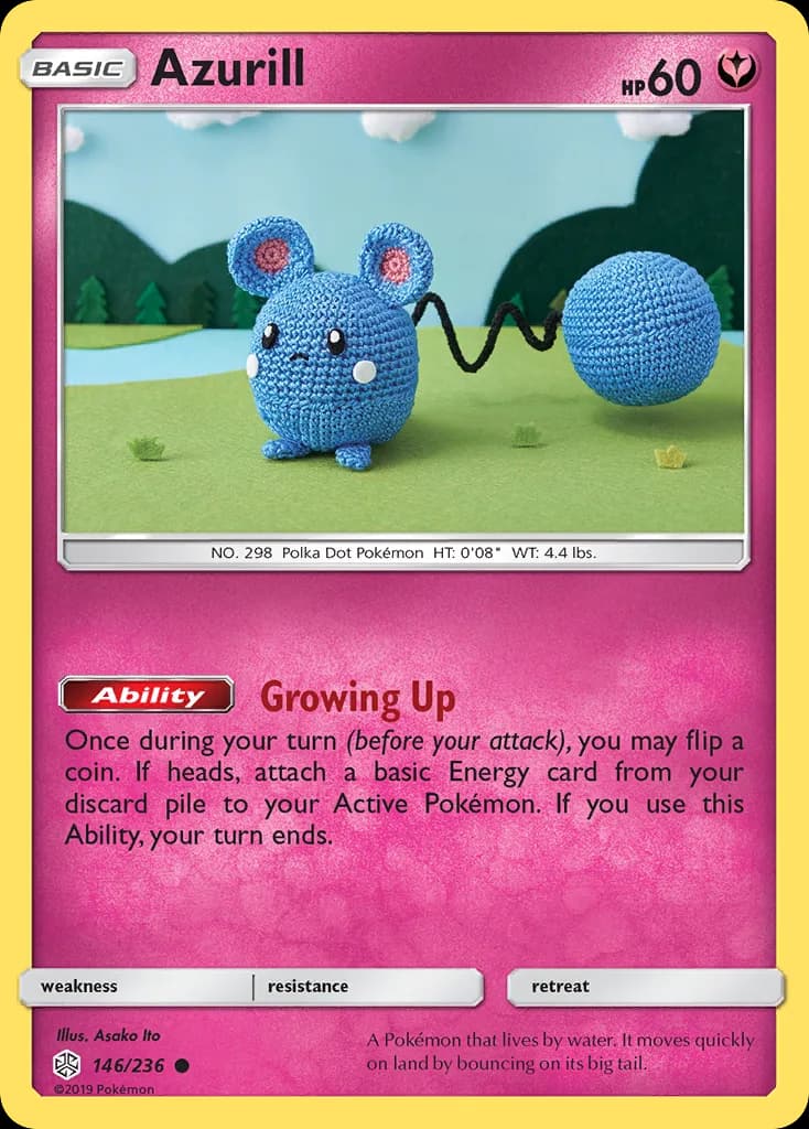 Cosmic Eclipse Azurill card front, 146/236