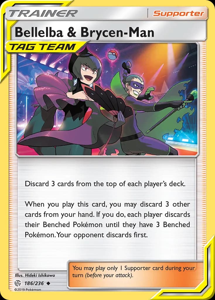 Cosmic Eclipse Bellelba & Brycen-Man card front, 186/236