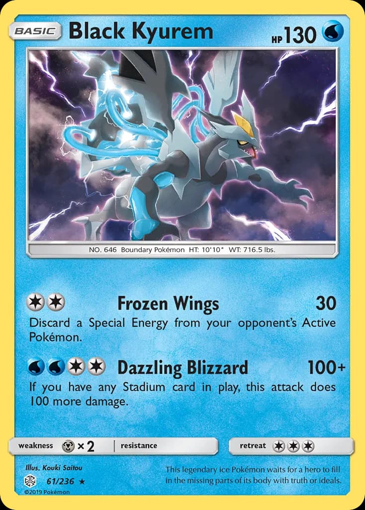 Cosmic Eclipse Black Kyurem card front, 61/236