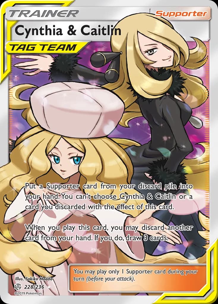 Cosmic Eclipse Cynthia & Caitlin card front, 228/236