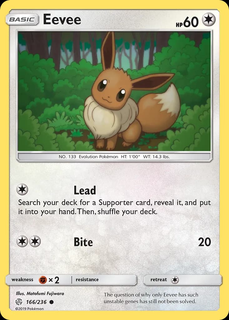 Cosmic Eclipse Eevee card front, 166/236
