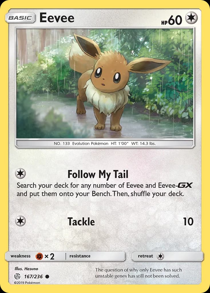Cosmic Eclipse Eevee card front, 167/236